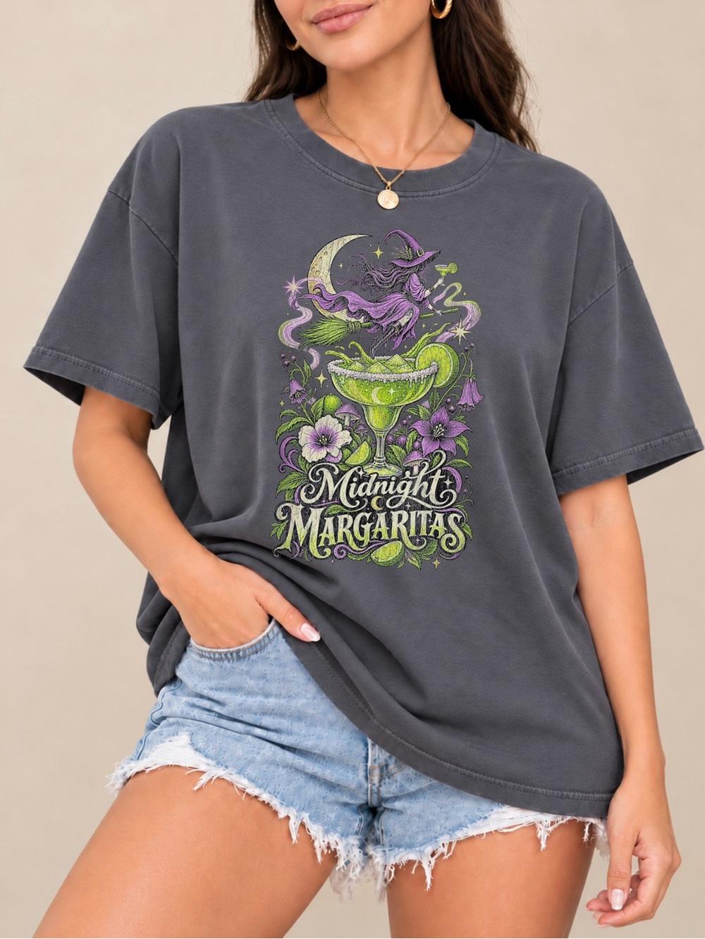 Midnight Margaritas Halloween With Cocktail Drinking Unisex T-shirt